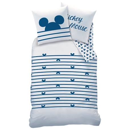 Parure de lit imprimée 100% coton - Disney Mickey Sail - Taille 140x200 cm BLEU 2 - vertbaudet enfant 