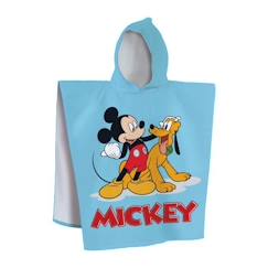 Cape de bain imprimée 100% coton, DISNEY MICKEY BLUE. Taille : 60x120 cm  - vertbaudet enfant