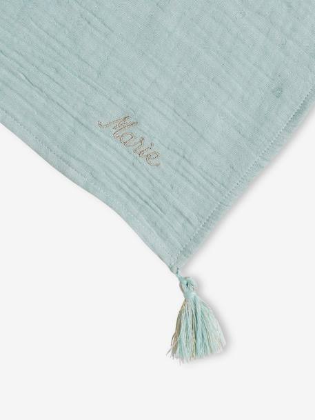 Foulard uni personnalisable à pompons fille bleu ciel+bleu grisé+corail 4 - vertbaudet enfant 