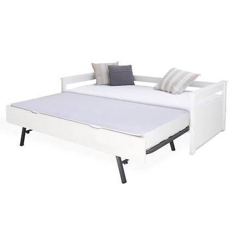 Pack Lit gigogne Izao avec matelas  Blanc 80x190 cm BLANC 4 - vertbaudet enfant 