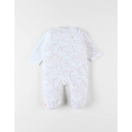 Pyjama 1 pièce lapin en velours BLANC 2 - vertbaudet enfant 