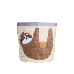 Chambre et rangement-Sac à jouets - 3 SPROUTS - Paresseux - Marron - Coton