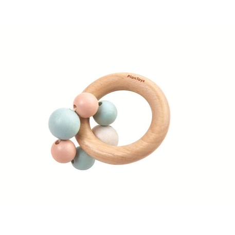 Hochet Perles Pastel - PLAN TOYS - Jouet de 1er âge BLEU 1 - vertbaudet enfant 