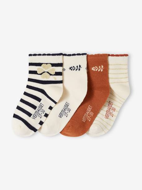 Fille-Sous-vêtement-Lot de 4 paires de mi-chaussettes dune fille