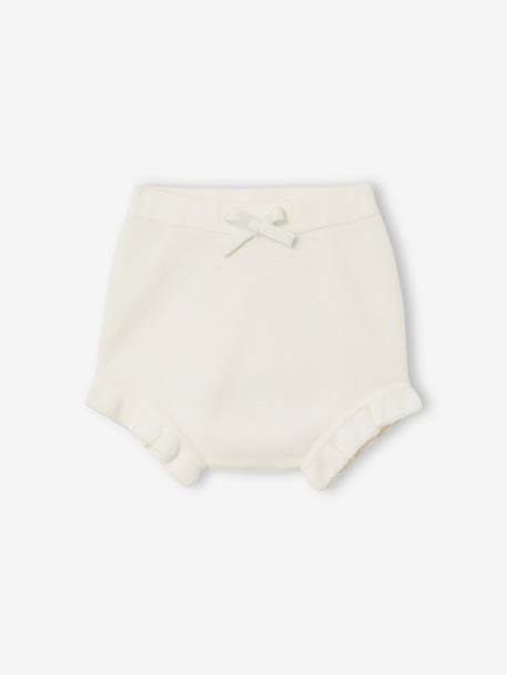 Ensemble 3 pièces en tricot : cardigan, bloomer et collants naissance écru 4 - vertbaudet enfant 