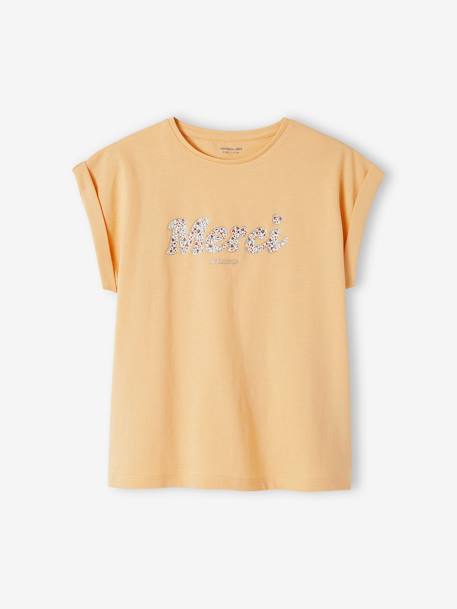 T-shirt à message motifs fleurs fille  - vertbaudet enfant