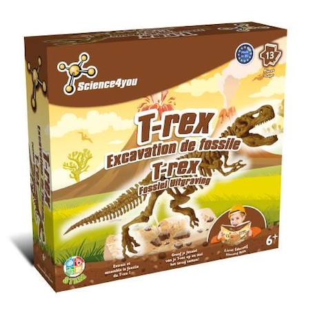 EXCAVATION DE FOSSILE  T-REX MARRON 1 - vertbaudet enfant 