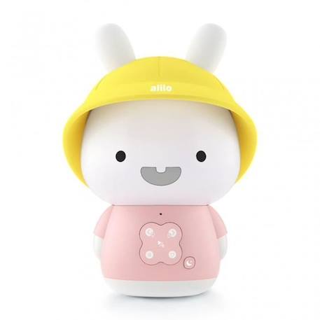 Veilleuse musicale - Alilo - Baby Bunny Rose - Bluetooth - Oreilles lumineuses en silicone souple BLANC 1 - vertbaudet enfant 