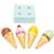 Jeu d'imitation - LE TOY VAN - Les Crèmes Glacées - Cornets en bois peints à la main - Ensemble de 4 BEIGE 2 - vertbaudet enfant 