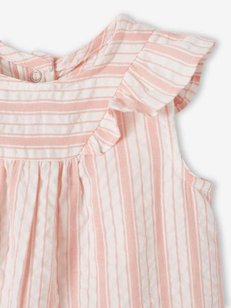 Robe rayée en seersucker naissance rose 4 - vertbaudet enfant 