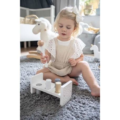 Banc à marteler en bois - JaBaDaBaDo - Silver - Pour enfant de 18 mois et plus - Blanc BLANC 2 - vertbaudet enfant 