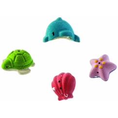 Jeu de bain pour bébé - PLAN TOYS - Mes animaux marins de bain - Bois - Mixte  - vertbaudet enfant