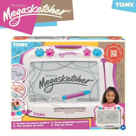 Jeu de coloriage - dessin - TOMY - Megasketcher Classique Rose - Ecran haute qualité - A partir de 3 ans ROSE 3 - vertbaudet enfant 