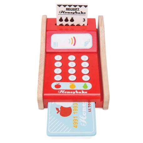 Machine à carte bancaire en bois - LE TOY VAN - Honeybake - Enfant - Mixte - Rouge - 3 ans ROUGE 4 - vertbaudet enfant 