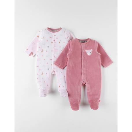 Set de 2 pyjamas dors-bien ROSE 1 - vertbaudet enfant 