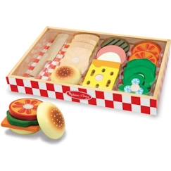 Jouet-Jeux d'imitation-Ensemble De Préparation De Sandwichs En Bois - MELISSA & DOUG - Garçon et Fille - A partir de 3 ans