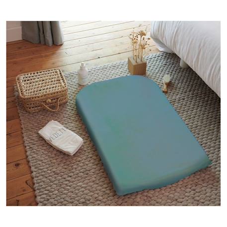 CANDIDE - Housse De Matelas à Langer, Absorbante, Coins Élastiqués, Lavable En Machine, Fabriqué En Europe, 50x75cm (Bleu) BLEU 2 - vertbaudet enfant 