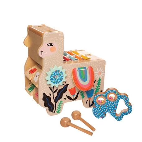 Jouet musical - MANHATTAN TOY - Lili Lama en bois - Multicolore - A partir de 3 ans BEIGE 3 - vertbaudet enfant 