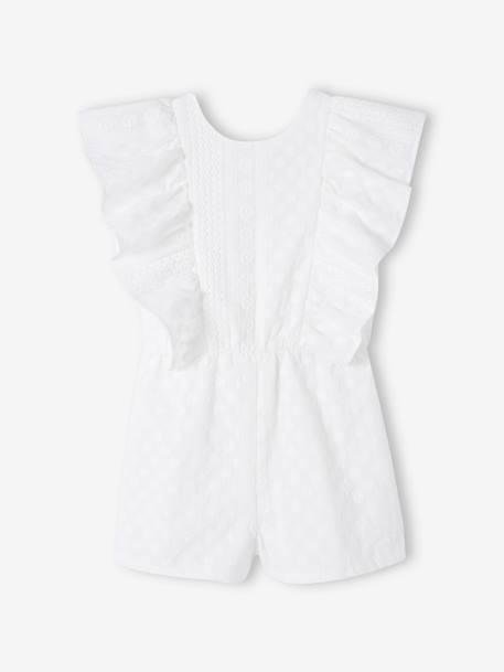 Combishort en broderie anglaise cérémonie fille écru 1 - vertbaudet enfant 