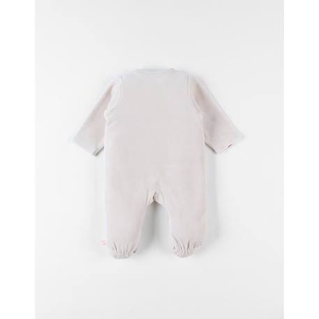 Pyjama 1 pièce broderie raton laveur en velours BEIGE 2 - vertbaudet enfant 