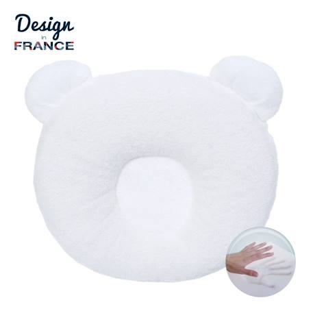 Cale Tête Bébé P'tit Panda - 0-6 Mois - Respirant - Luttre Contre Plagiocéphalie - 21x19cm Blanc BLANC 1 - vertbaudet enfant 