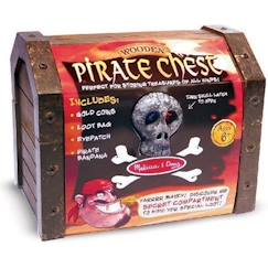 Jouet-Coffre de Pirate en Bois - MELISSA & DOUG - Avec Accessoires et Compartiment Secret