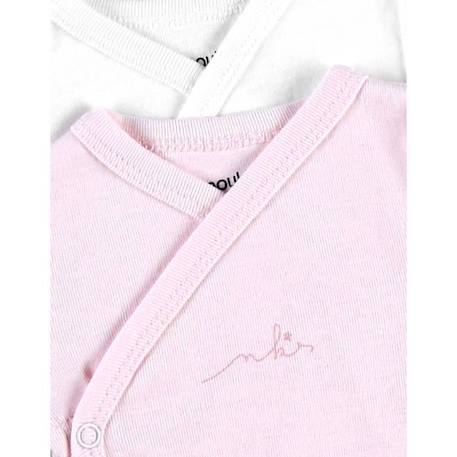 Set de 2 bodys croisés à manches longues ROSE 3 - vertbaudet enfant 