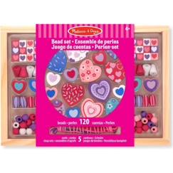 Jouet-Activités artistiques et musicales-Loisirs créatifs-Ensemble de perles en bois pour enfant - MELISSA & DOUG - Petits Amis - Fille - A partir de 4 ans