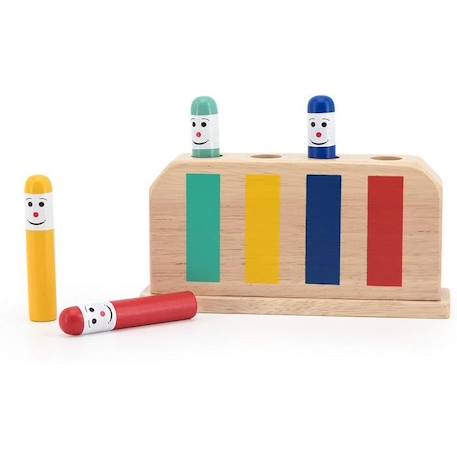 Jeu d'éveil en bois - ASA TOYS - Classique Pop up - Multicolore - A partir de 12 mois BEIGE 1 - vertbaudet enfant 