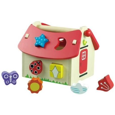 Jouet éducatif - NEW CLASSIC TOYS - Boite de formes Maison - Multicolore Rouge - 12 mois ROUGE 1 - vertbaudet enfant 