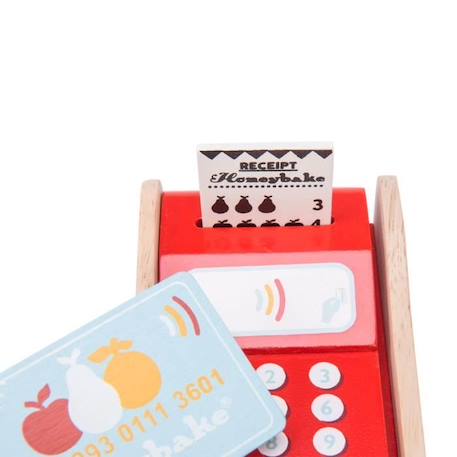Machine à carte bancaire en bois - LE TOY VAN - Honeybake - Enfant - Mixte - Rouge - 3 ans ROUGE 3 - vertbaudet enfant 