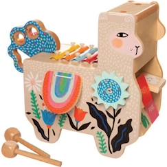 Jouet-Activités artistiques et musicales-Jouet musical - MANHATTAN TOY - Lili Lama en bois - Multicolore - A partir de 3 ans