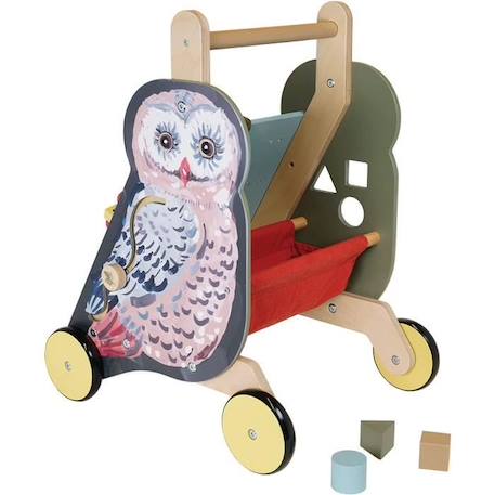 Chariot d'activités à pousser Chouette - Manhattan Toy - Blanc - Mixte - 12 mois - 2 ans de garantie BLANC 3 - vertbaudet enfant 