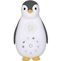 ZAZU Boîte à Musique Veilleuse Bluetooth Zoe Le Pingouin Gris  - vertbaudet enfant