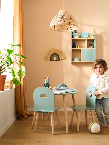 Ensemble de chaises et table en bois ligne ARC-EN-CIEL vert sauge 3 - vertbaudet enfant 