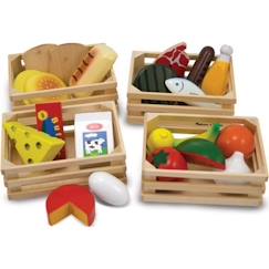 Jeu de nourriture en bois - MELISSA & DOUG - Groupes Alimentaires - Mixte - A partir de 3 ans  - vertbaudet enfant