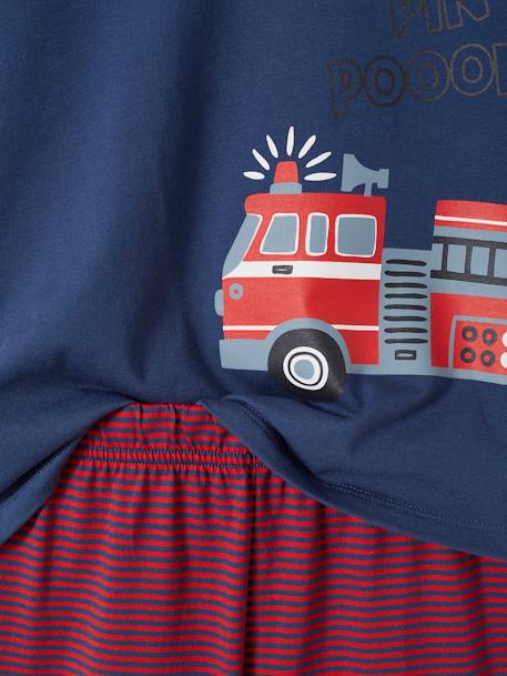 Lot pyjama + pyjashort pompiers garçon bleu océan 6 - vertbaudet enfant 