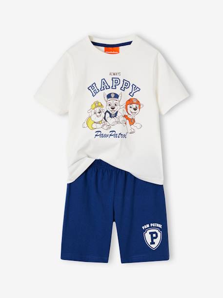 Pyjashort bicolore garçon Pat’Patrouille® Ecru/bleu roi 1 - vertbaudet enfant 