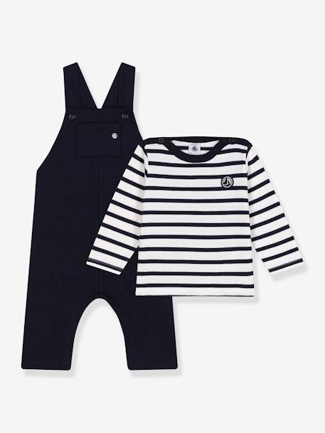 Bébé-Ensemble-Ensemble salopette et marinière PETIT BATEAU