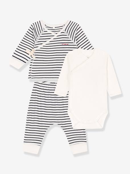 Ensemble naissance 3 pièces PETIT BATEAU marine 1 - vertbaudet enfant 