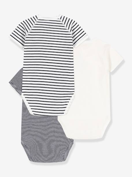 Lot 3 bodies PETIT BATEAU marine 2 - vertbaudet enfant 