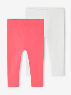 -Lot de 2 leggings longs bébé fille BASICS