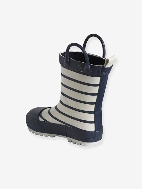 Bottes de pluie rayées bébé rayé marine 3 - vertbaudet enfant 