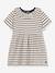 Robe rayée bébé PETIT BATEAU beige chiné 1 - vertbaudet enfant 