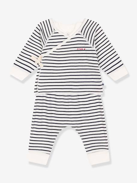 Ensemble naissance 3 pièces PETIT BATEAU marine 2 - vertbaudet enfant 