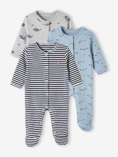 Lot de 3 dors-bien en interlock bébé ouverture naissance  - vertbaudet enfant