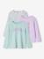 Lot de 3 t-shirts Basics fille manches longues anthracite+bleu grisé+marine+vert amande+vieux rose 9 - vertbaudet enfant 