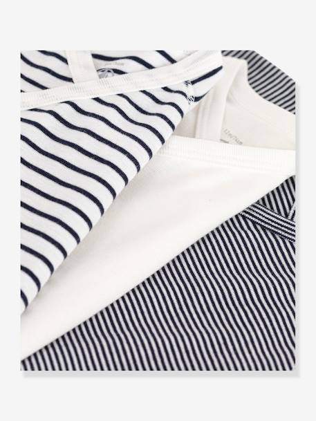 Lot 3 bodies PETIT BATEAU marine 3 - vertbaudet enfant 