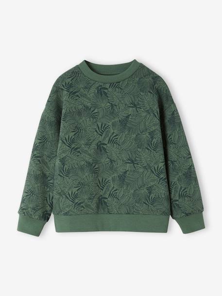 Sweat motifs crayonnés garçon bleu grisé+vert 7 - vertbaudet enfant 