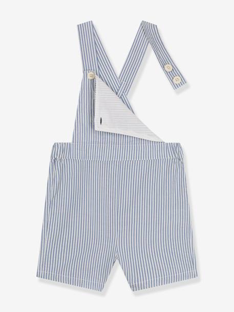 Salopette courte bébé PETIT BATEAU bleu 2 - vertbaudet enfant 